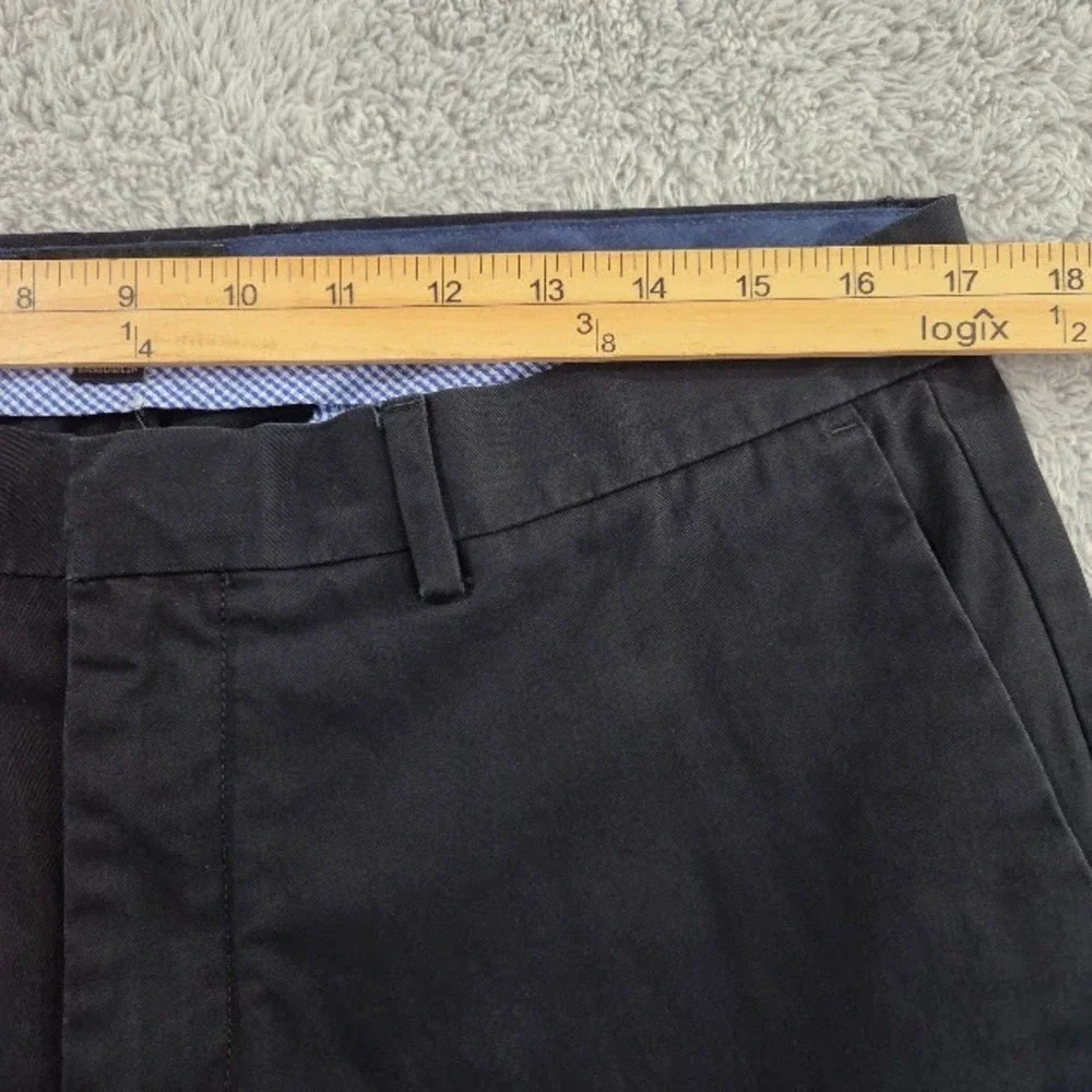 Banana Republic Chinos Mens 35x32 Black Non-Iron Tailored Slim Fit Cotton Pants